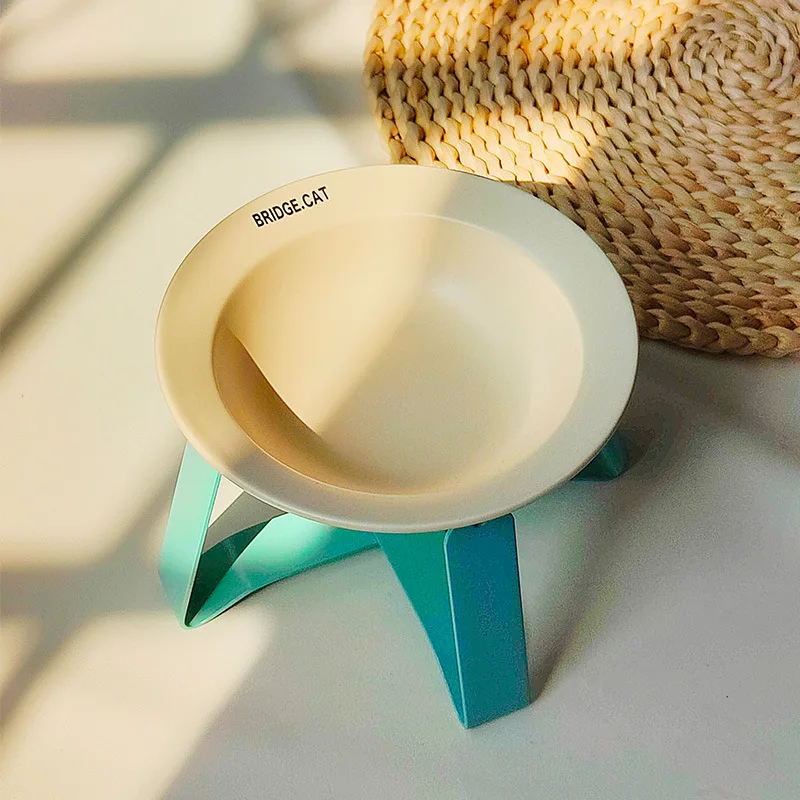 Protector de cuello para mascotas, cuenco alto para beber, cuenco de comida de cerámica para perros y gatos, diseño de platillo volador creativo, productos de alimentación para mascotas, accesorios - imagen 4