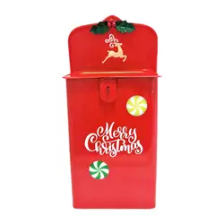 Buzón navideño decorativo de pared – Diseño vintage compacto
