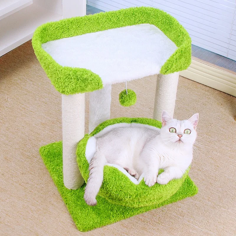 Árbol rascador para gatos con nido y tabla de sisal resistente a arañazos - imagen 5