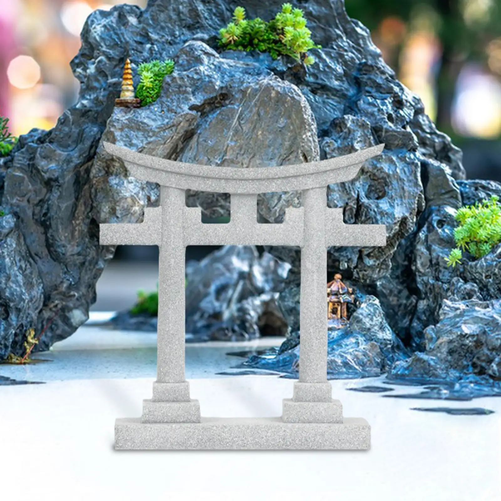 Japan Torii Gate Shrine Model Figurine Versatile Decorative Landscape Ornament