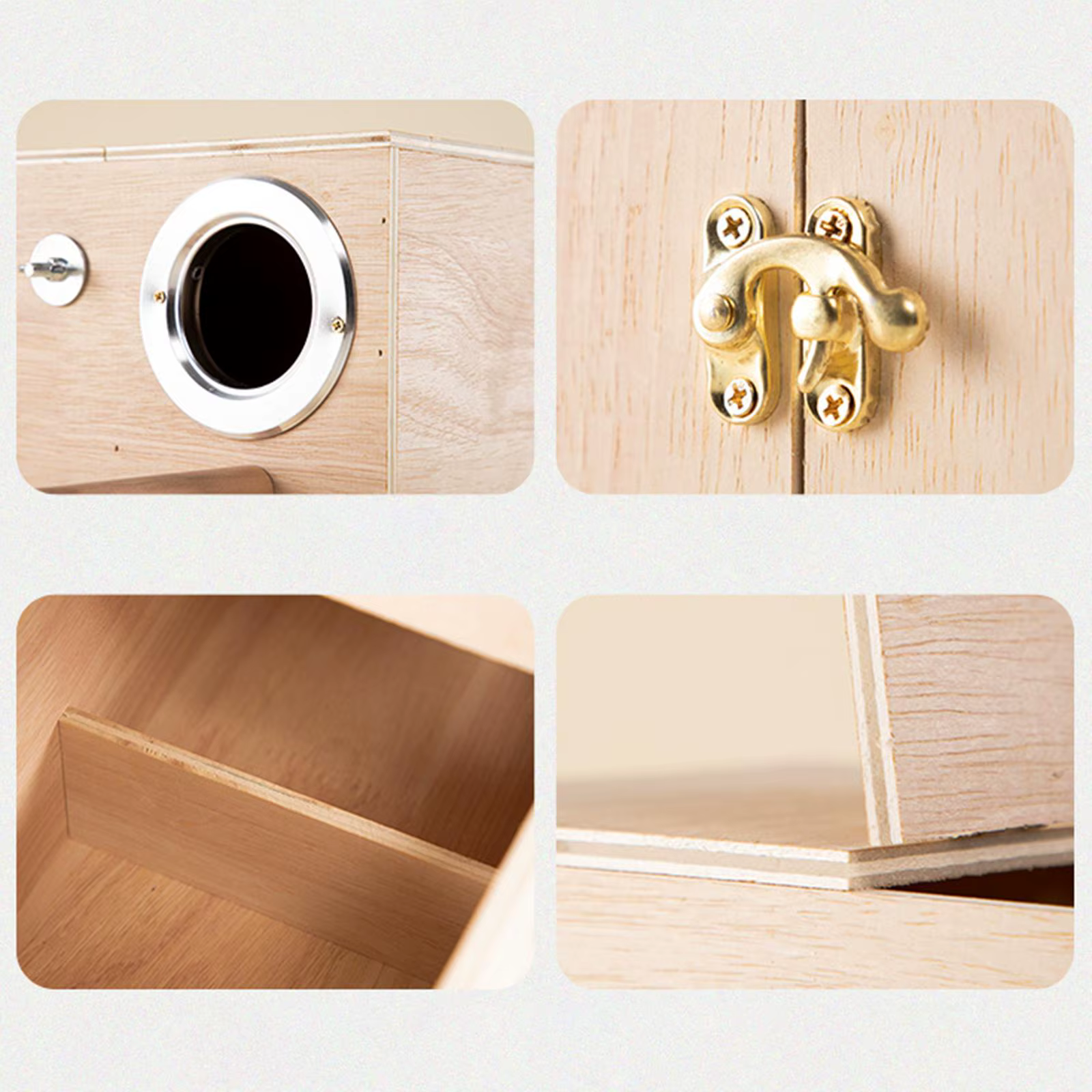 Caja anidación madera exterior para periquitos, cacatúas y agapornis - imagen 3