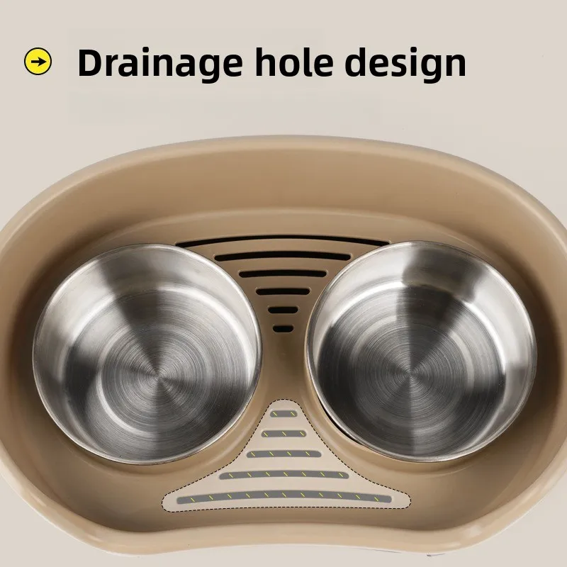 Cuenco de drenaje para perros, cuencos de acero inoxidable para perros y gatos, accesorios para perros, alimentador para gatitos, cachorros, alimentación y agua, cuencos para mascotas - imagen 4