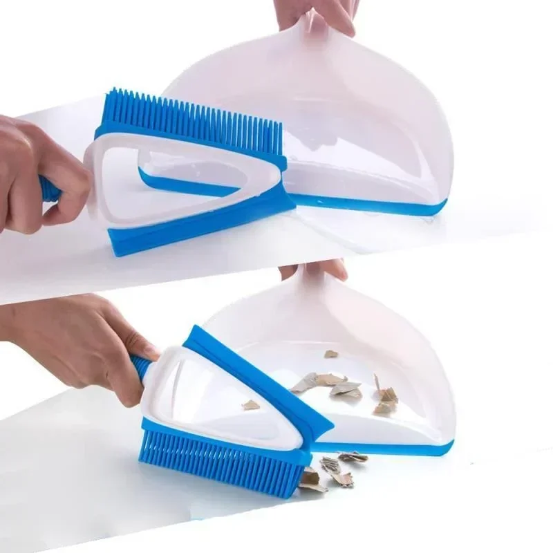 Juego de combinación de eliminación de pelo de mascotas multifuncional, cepillo portátil para gato y perro, recogedor de polvo, escoba de limpieza para mascotas, eliminador de piel - imagen 3