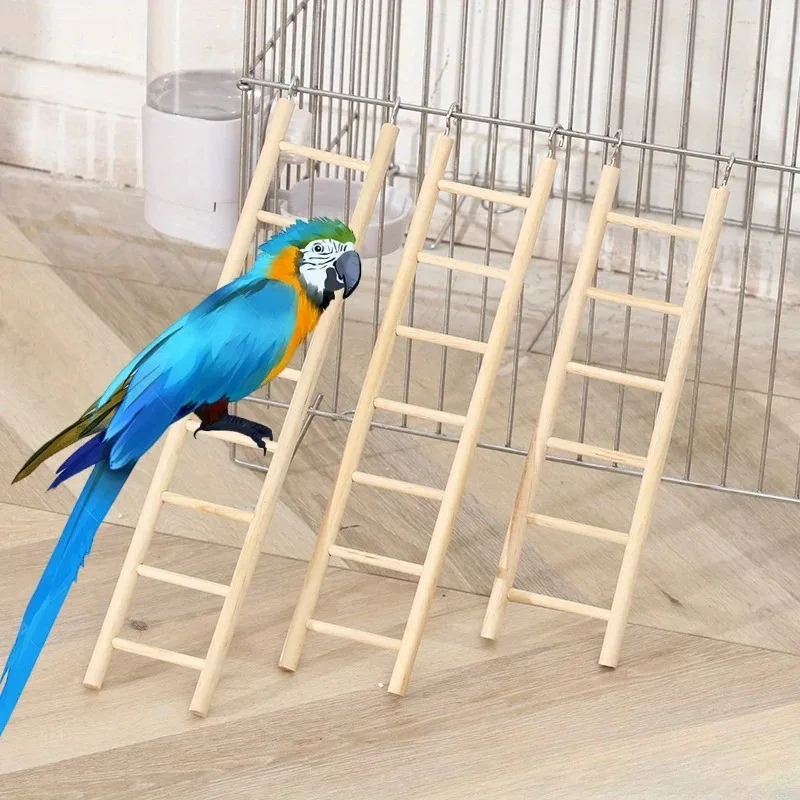 Escalera escaladora de madera maciza para hámsteres, pájaros y loros - imagen 2