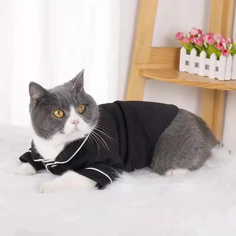 Pijamas para mascotas, ropa de aire acondicionado para perros, ropa sin pelo para gatos, ropa para perros, camisas para perros, gato, Yorkshire, Schnauzer maltais - imagen 4