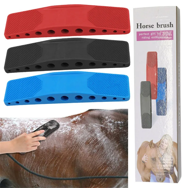 Cepillos para caballos 6 en 1, tabla de afeitar, cepillo para caballos, cepillo multifuncional para tablero, herramienta de masaje limpia para perros y caballos