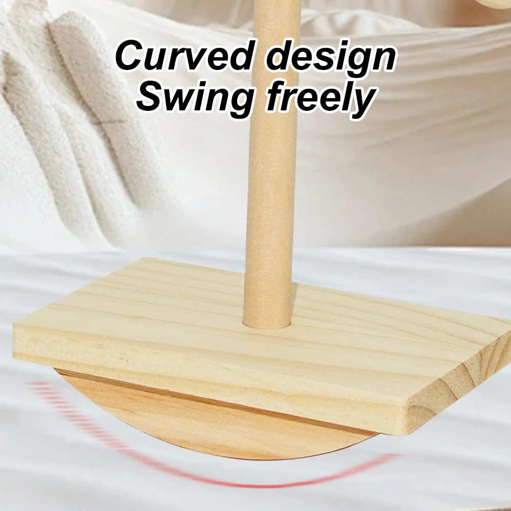 Juego de loros de Sisal de madera maciza, juguetes de pie, columpio interactivo y percha para pájaros pequeños, estación de entrenamiento, juguete oscilante en relieve, 1 ud. - imagen 5