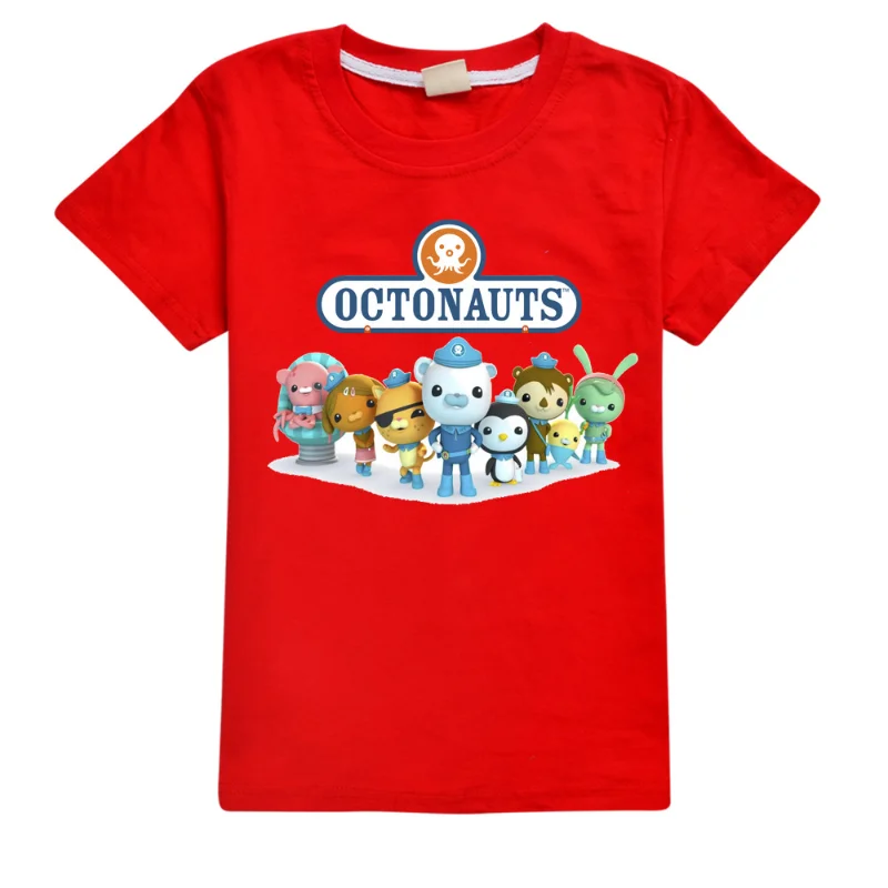 Camiseta de dibujos animados de Anime The Octonauts, camisetas de Cosplay para niñas y niños, camisetas gráficas Kawaii, camisetas 100% de algodón, regalos de cumpleaños para niños - imagen 4