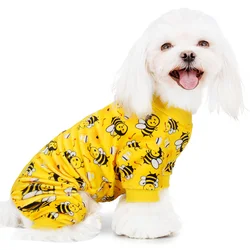 Pijama para perros pequeños con estampado de abeja