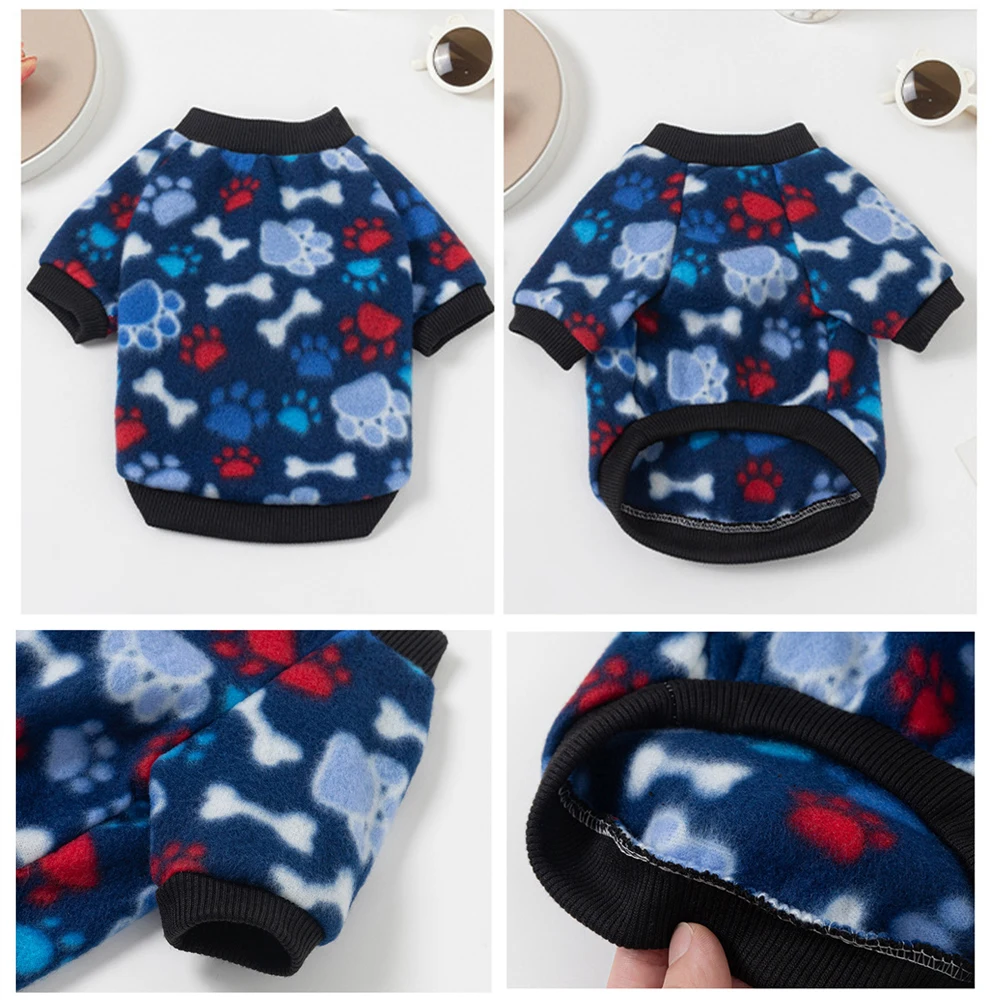 Jersey de lana cálido para mascotas, suéter para gatos y perros pequeños, ropa para cachorros y gatos, trajes de disfraz de gatito con estampado bonito, Otoño e Invierno - imagen 4