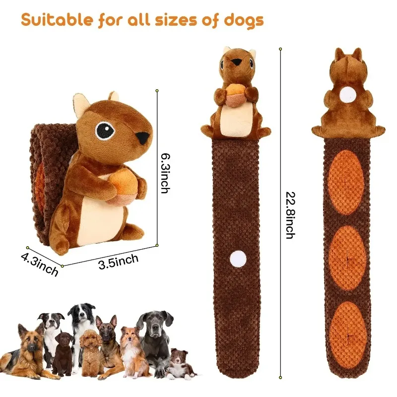 Juguete chirriante con compartimento para treats - Peluche para perro - imagen 5