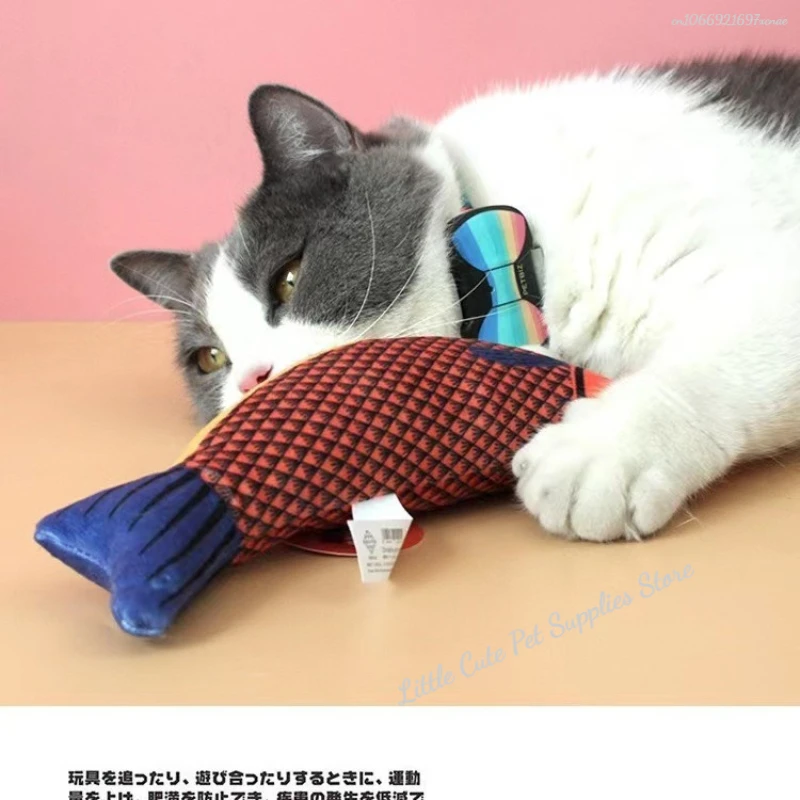 Pez sonoro con hierba gatera para gatos – Juguete interactivo - imagen 5