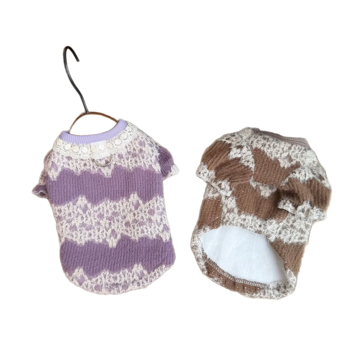 Camiseta encaje terciopelo invierno para gatos y perros pequeños - imagen 5