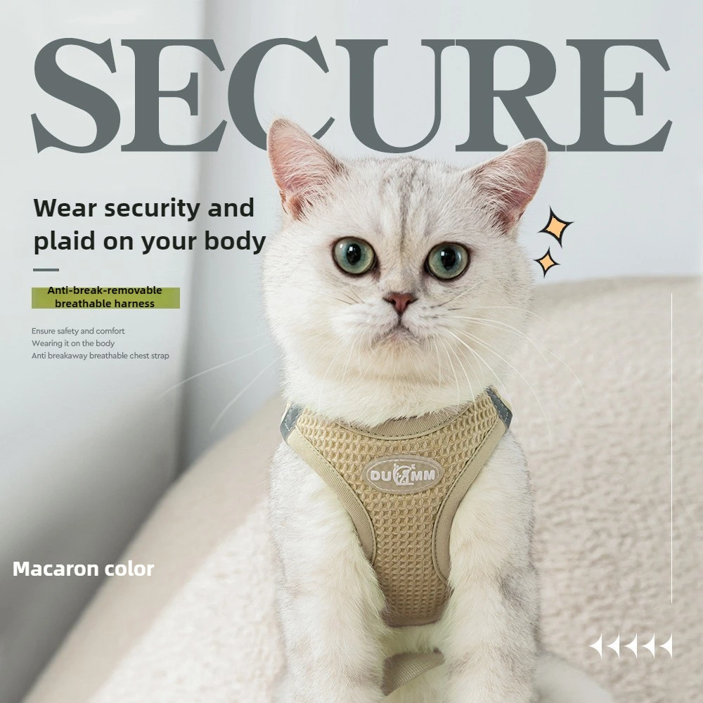 Correa para gatos cómoda y totalmente envuelta, correa para perros pequeños y medianos, correa para el pecho para mascotas sin roturas - imagen 2