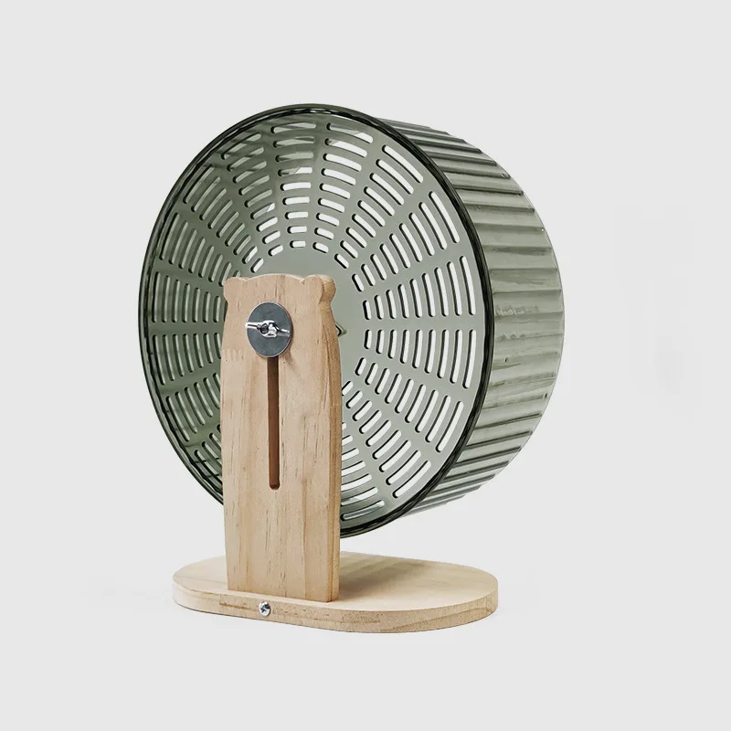 Jaula silenciosa con ruedas para hámster, jaula de juguete para correr, erizo, Animal pequeño, Base de madera silenciosa, vuelo compacto - imagen 3