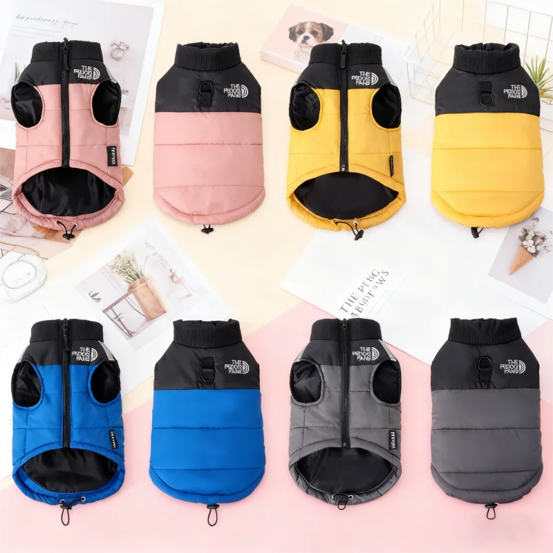 Chaqueta impermeable para perros, abrigo, ropa cálida y suave para perros, chaqueta acolchada de invierno para cachorros, chaleco para gatos a la moda, abrigo, trajes para mascotas Chihuahua - imagen 2