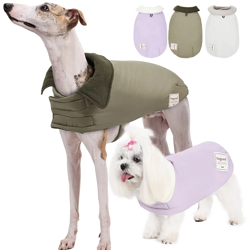 Ropa de invierno para perros, abrigo hinchado suave muy cálido para perros pequeños, medianos y grandes, cortavientos, chaqueta impermeable para mascotas para Bulldogs Yorkshire