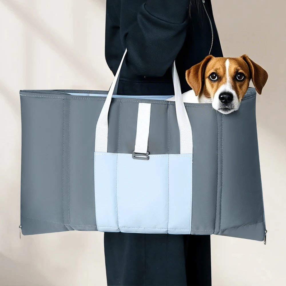 Bolsa transportadora portátil 2 en 1 para mascotas, bolsa de viaje ligera y plegable para perros pequeños y gatos, perfecta para viajes, senderismo y uso doméstico