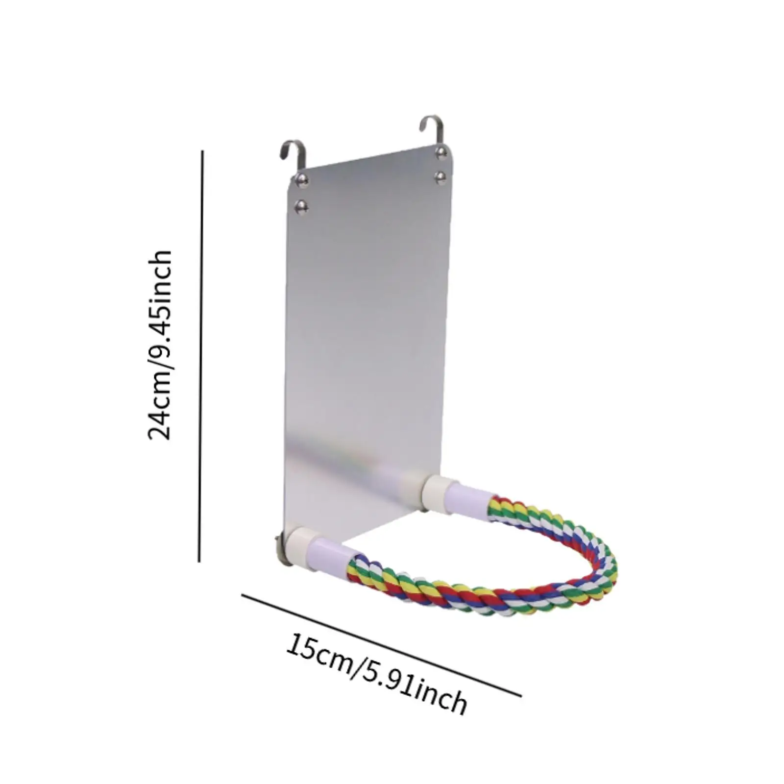 Bird Mirror for Parrots Hanging Bird Perch for Lovebirds Parakeet Cockatiels Bird Mirror for Parrots Hanging Bird Perch for Lovebirds Parakeet Cockatiels