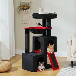Árbol para gatos de interior grande con niveles y rascador sisal