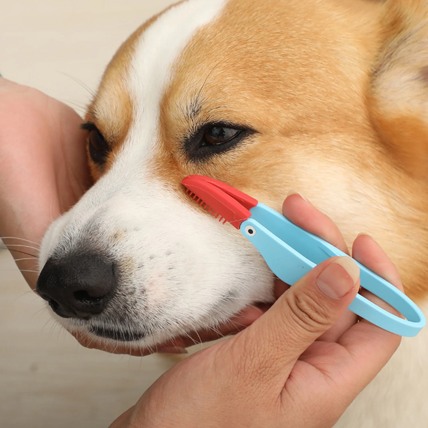 Cepillo de silicona suave para gatos y perros, peines para limpieza de ojos, removedor de excrementos, Clip limpiador, suministros para mascotas, productos para perros y gatos, 1 ud. - imagen 2
