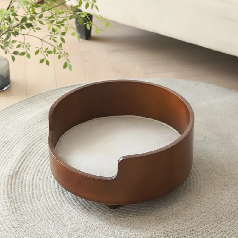 Cama de lujo para gatos, camas de madera para interiores, estera extraíble, gruesa, fácil de limpiar, bandeja para gatos, sofás para sala de estar, tapicería para el hogar - imagen 2