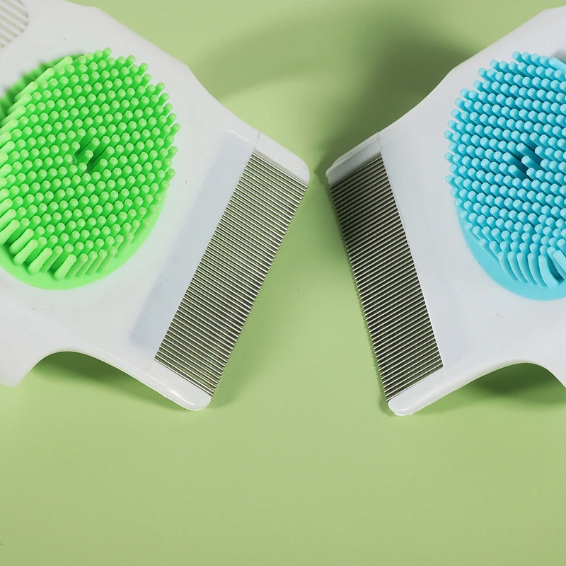 Peine 3 en 1 para gatos, peine para pulgas para gatos, perros, cepillo removedor de pelo para mascotas, peines de goma para masaje de baño para cachorros y gatitos, suministros para mascotas - imagen 2