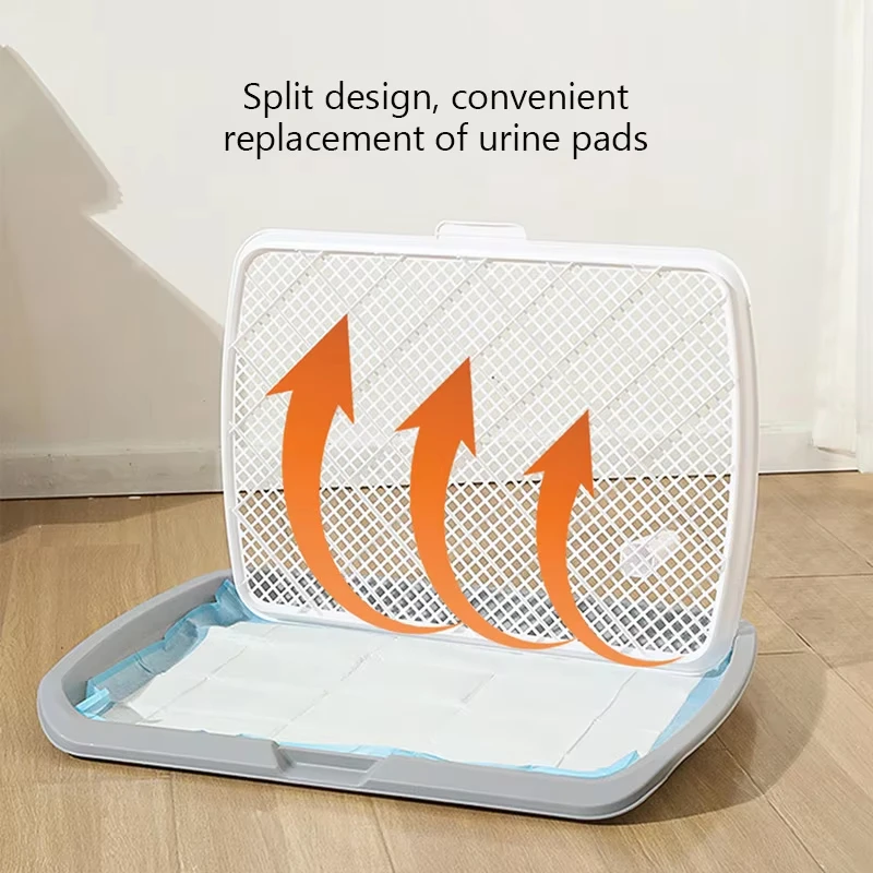 Tablero transpirable fácil de desmontar y lavar, entrenador de inodoro reutilizable para perros, inodoro para mascotas, inodoro para perros con columna guía de orina - imagen 5