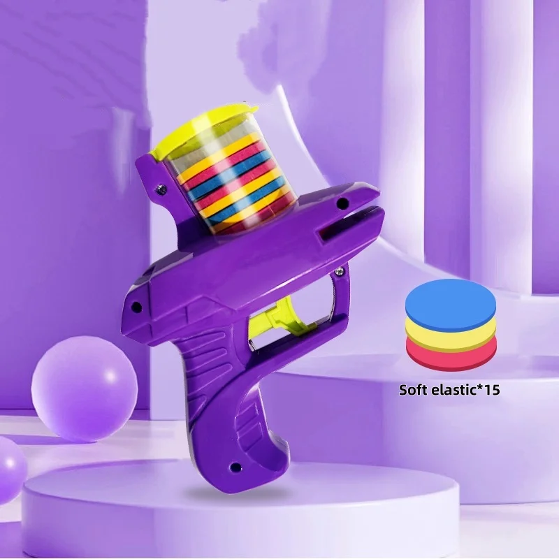 Pistola de disco de espuma para niños, juguete de doble lanzador interactivo para padres e hijos, juego volador, juguete de tiro para niños - imagen 4