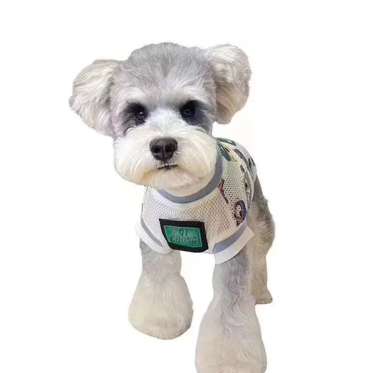 Chaleco transpirable de malla para perros pequeños, ropa fina de verano, protección solar, aire acondicionado, Schnauzer, Teddy - imagen 5