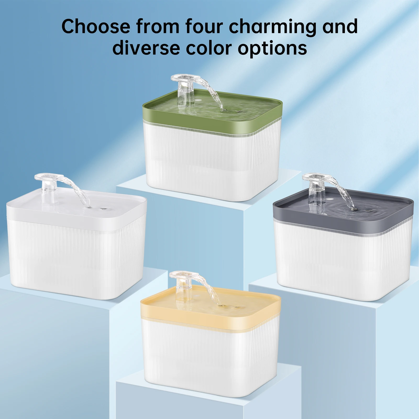 Fuente de agua para gatos de 2,5 l con filtro automático, bebedero para gatos negro transparente de recircular, dispensador automático ultrasilencioso para beber para mascotas - imagen 5