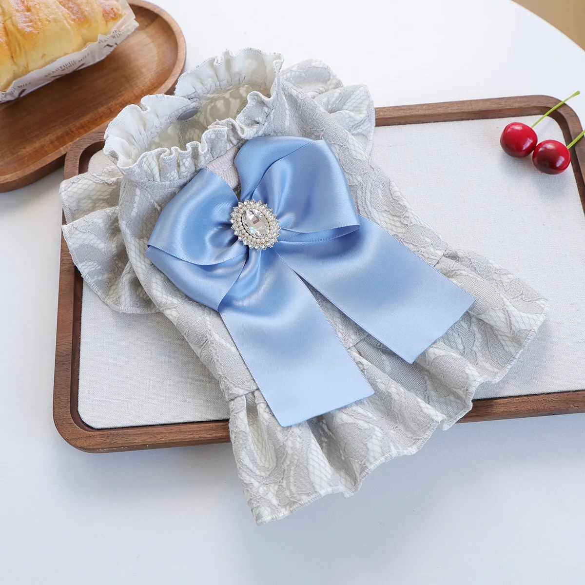 Vestido tutú princesa con encaje y lazo para perro pequeño - imagen 4