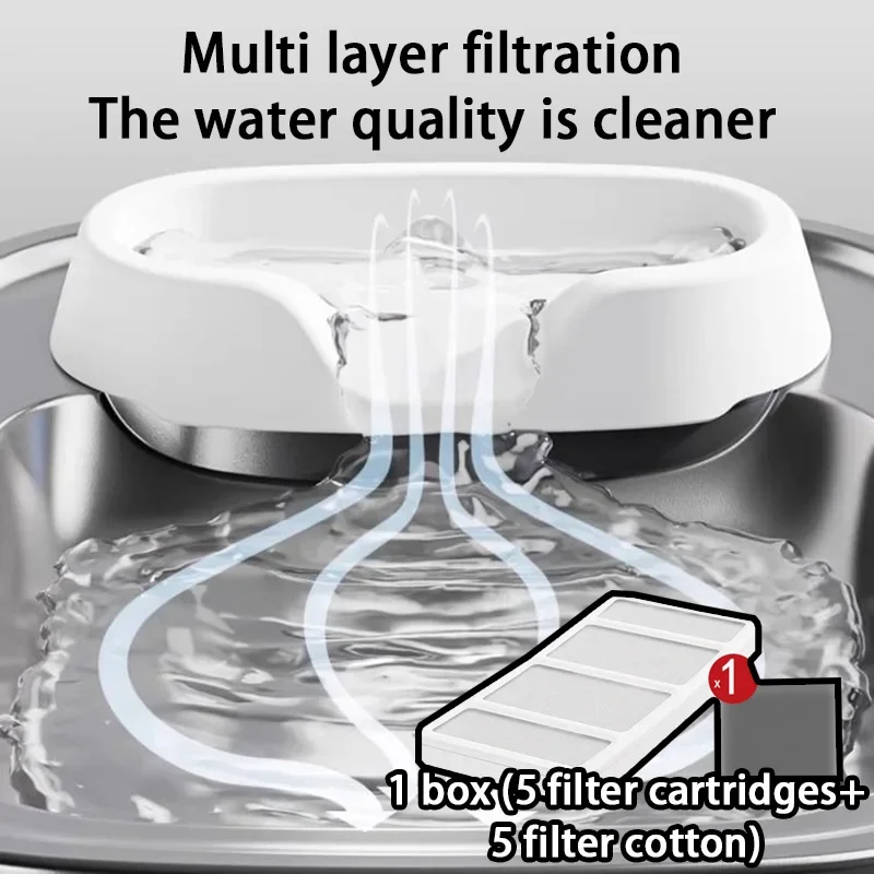 Dispensador de agua para mascotas, elemento filtrante profesional, microfiltro poroso, algodón, absorbe olores, accesorios de riego para gatos y perros - imagen 3