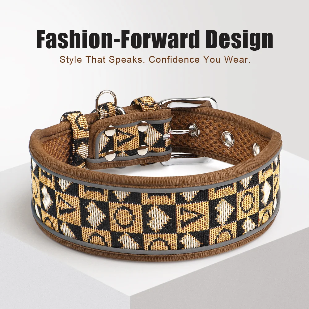 Collar para perros grandes y medianos: ancho, duradero, reflectante - imagen 3