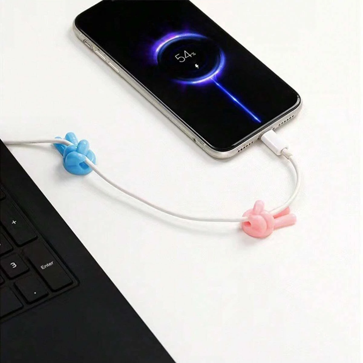 Gancho adhesivo para pulgar, organizador de cables multifuncional sin rastro, soporte para cables sin taladro para escritorio y pared - imagen 2