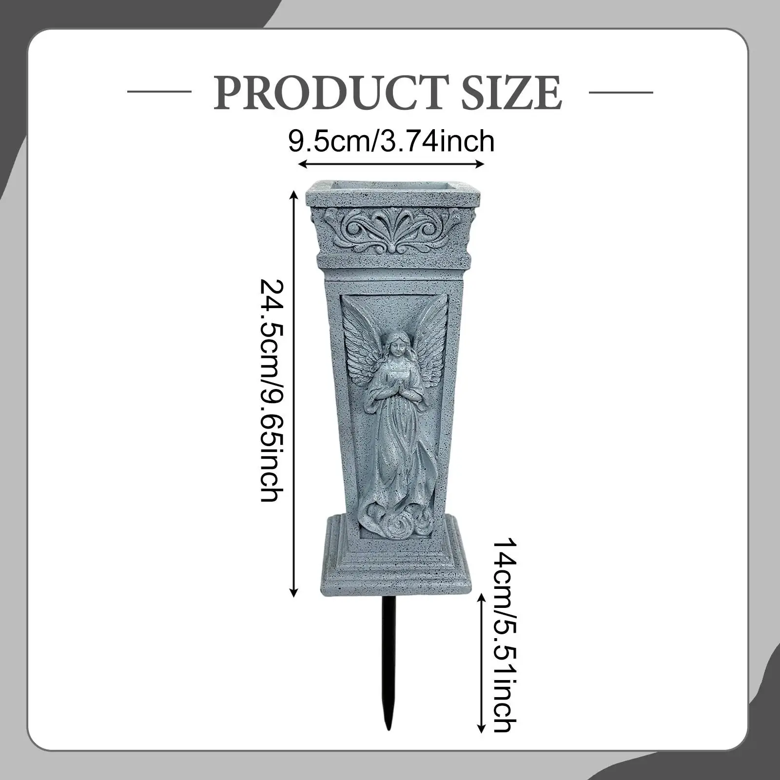 Cemetery Grave Flower Vase Funeral Flower Holder Practical Outdoor with Stake
