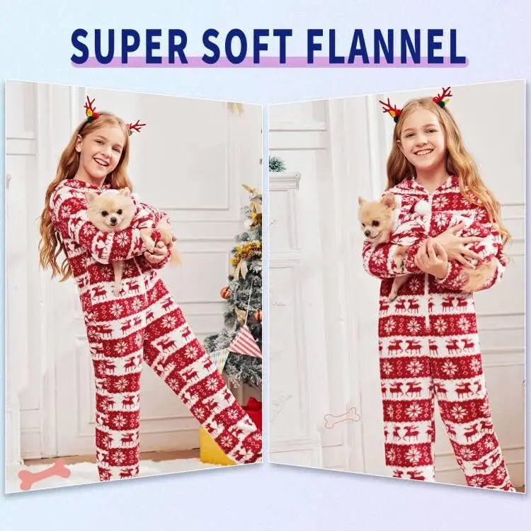 Pijamas térmicos de Navidad para perros de terciopelo Coral, mono con estampado de renos, ropa de invierno para caniche para perros pequeños, medianos y grandes - imagen 4