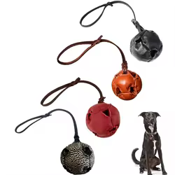 Pelota de cuero con mango para entrenar a tu perro – Juguete de morder