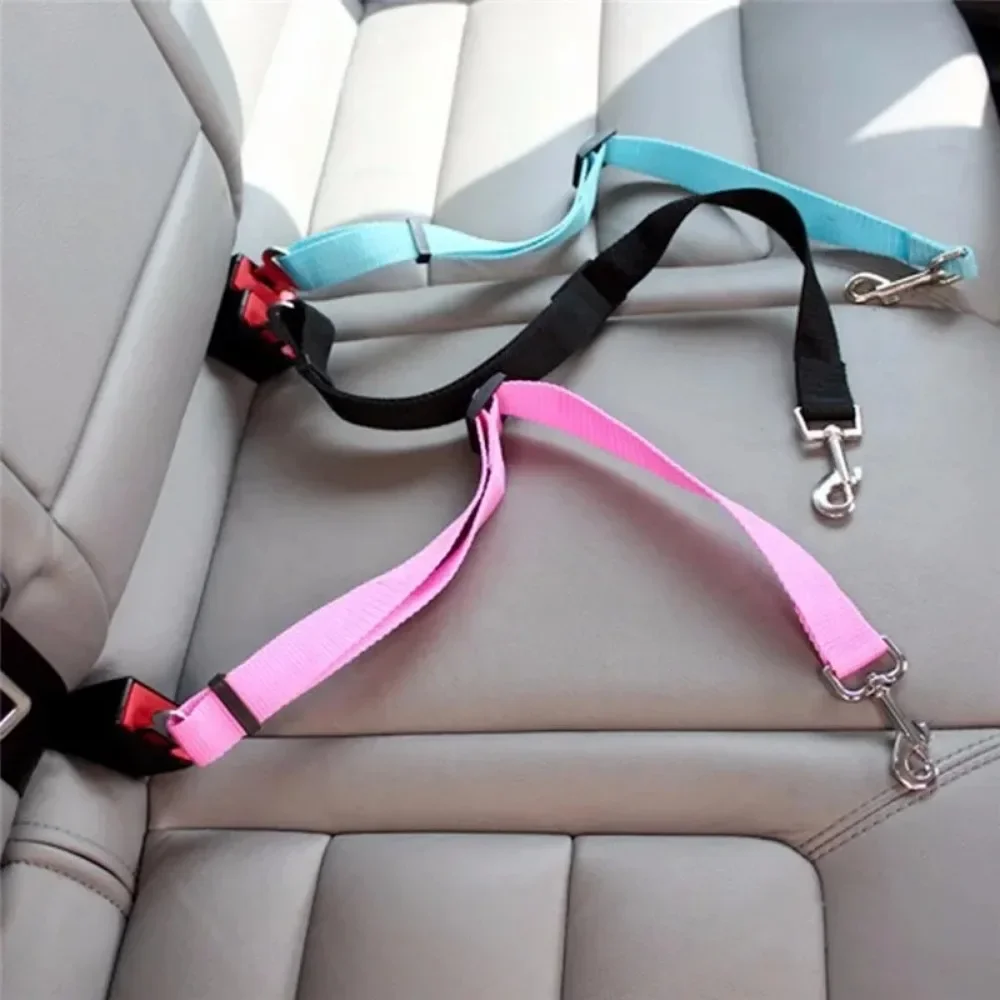 Arnés con Clip de plomo para perro, tracción ajustable con palanca de correa de seguridad, accesorio para gato y coche - imagen 3