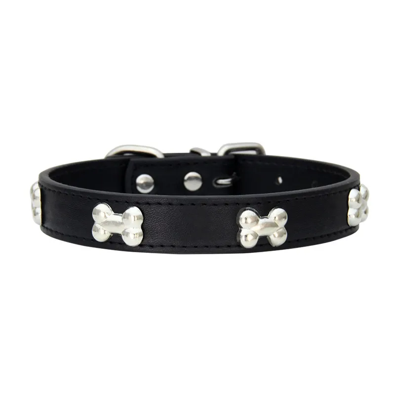 Collares duraderos de cuero de hueso para perros y cachorros, collares para perros pequeños y grandes, accesorios para gatos, Chihuahua, Collar para mascotas para perros pequeños - imagen 4