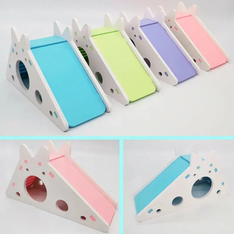 Divertido tobogán para hámster, juguete de conejillo de indias, tobogán ensamblado, Chinchillas, casa para hámster, jaula, accesorios transpirables para hámster - imagen 3