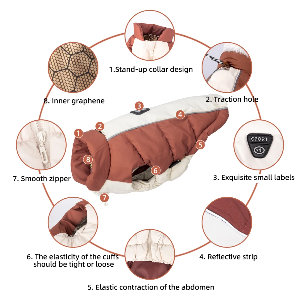 Chaqueta de plumón para perro Pinscher - abrigo cálido de invierno - imagen 4