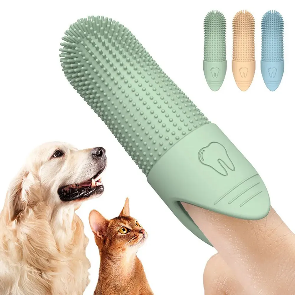 Cepillo dental 360 para perros y gatos - silicona alimentaria