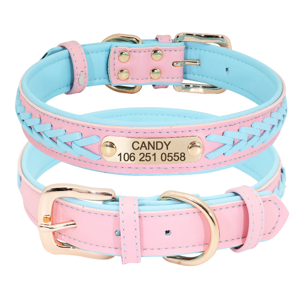 Collar personalizado para perro, placa de identificación con grabado gratis, ajustable para perros pequeños, medianos y grandes, Chihuahua - imagen 5