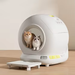 Caja de arena autolimpiable para gatos cerrada con app y gran espacio