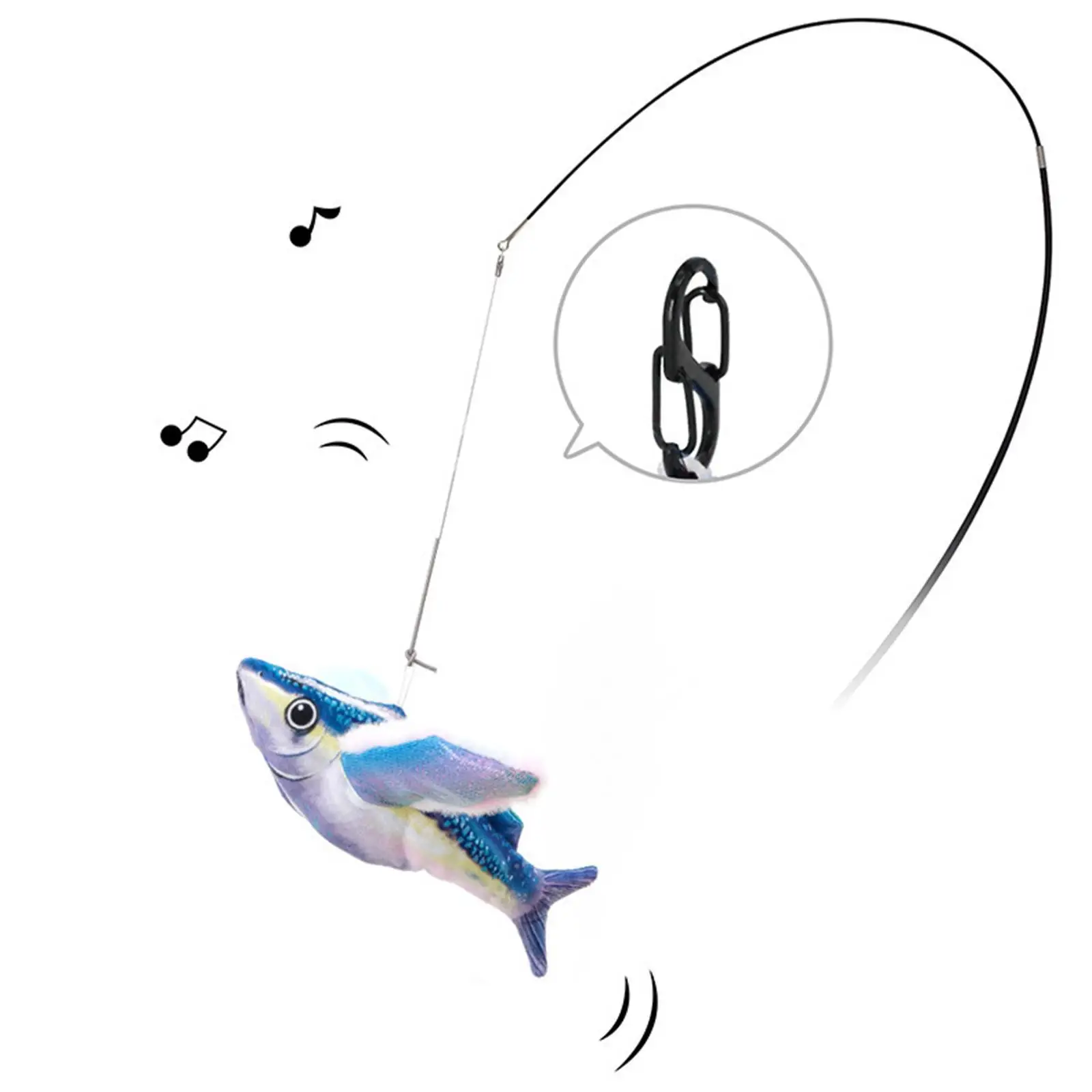 Flapping Fish Cat Toy Fun Catnip Kicker for Indoor Pets Interactive Cat Toy