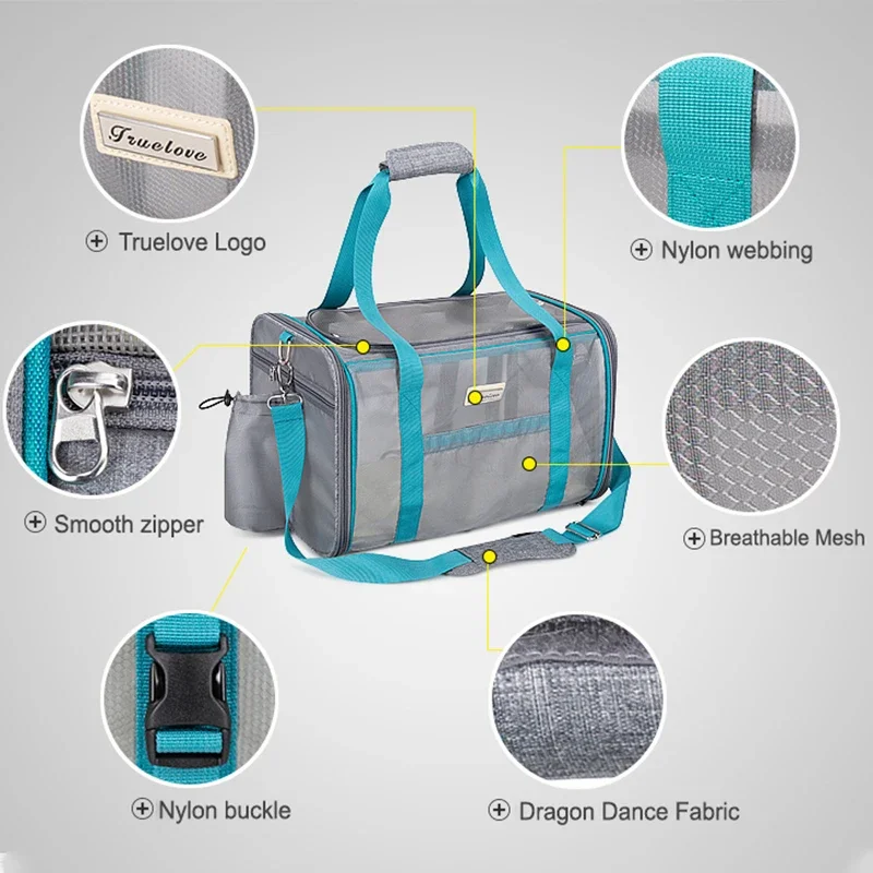 Bolsa de transporte transpirable malla hombro perros pequeños y gatos - imagen 5