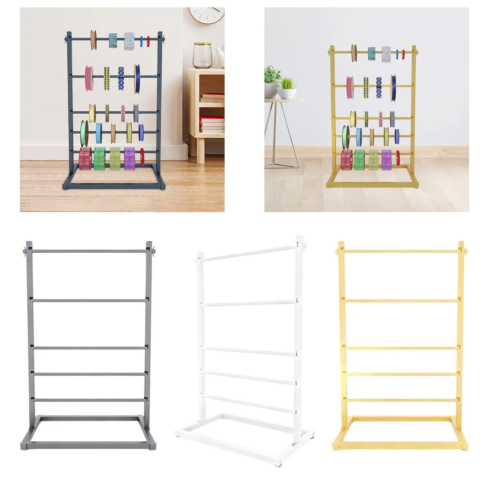 Estante organizador de cinta, estante de almacenamiento de cinta de 5 capas, soporte de carrete de alambre, exhibición