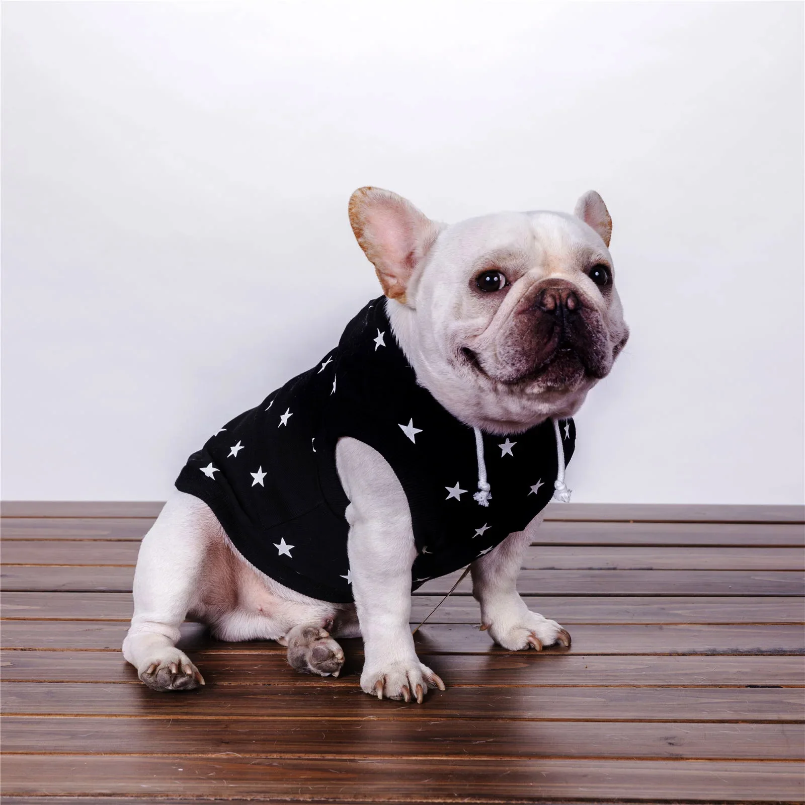 Suéter de estrella para perro, ropa con capucha para perros pequeños, ropa estampada para mascotas, sudaderas con capucha para perros, ropa de Bulldog Francés, primavera y otoño - imagen 3
