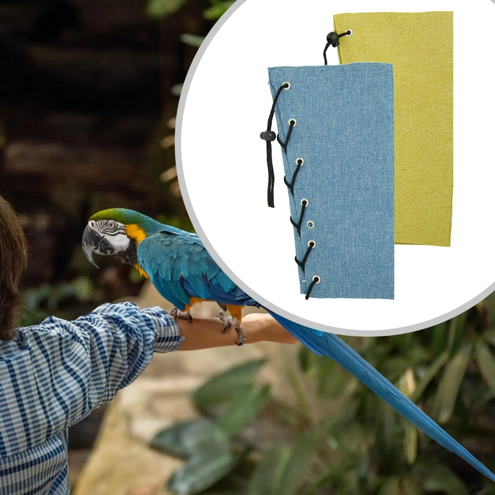 Parrot Arm Pad Washable Linen Parrot Arm Guard for Lovebirds Parrots Finches